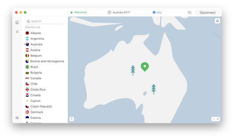 Connection to UK server