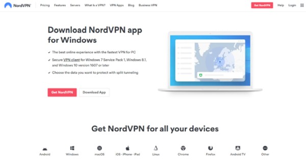 Download NordVPN app