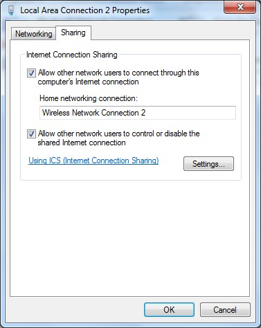 Local area connection properties