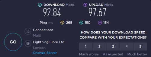 NordVPN speed in UK