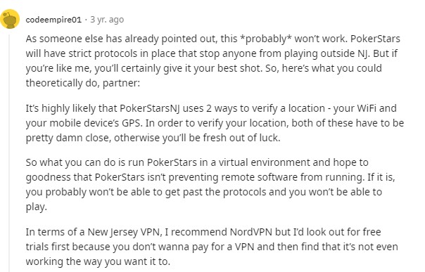 Reddit user recommendation for VPN