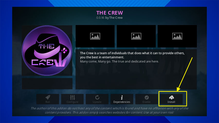 Install the Crew