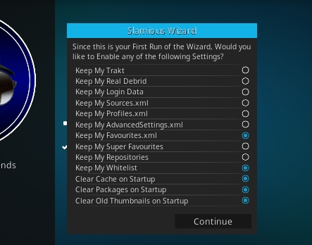 Initial settings