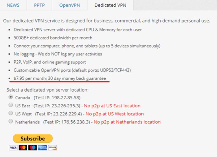 dedicated IP plan