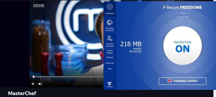 Freedome VPN streaming BBC iPlayer