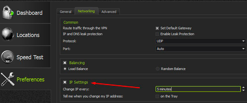 SlickVPN IP settings