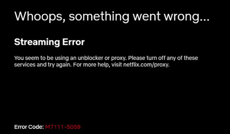 Netflix streaming error