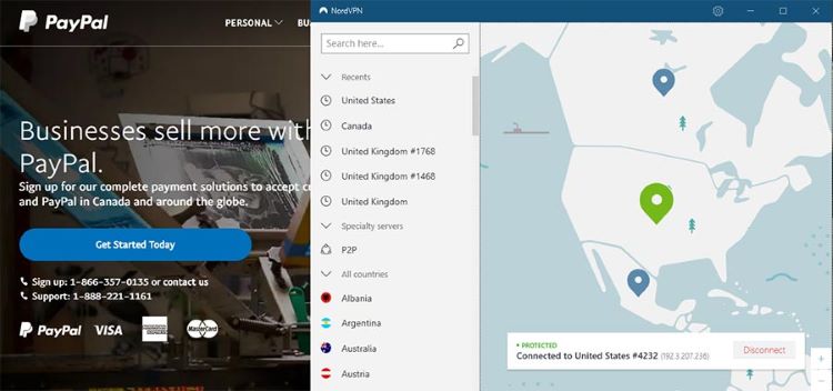 NordVPN for PayPal