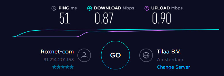 Whoer VPN speed test