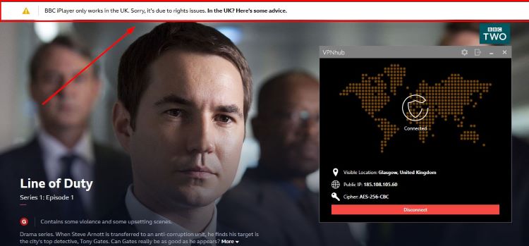 VPNhub streaming bbc