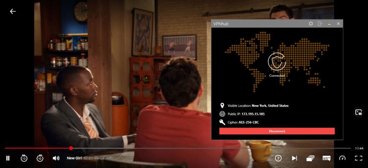 VPNhub streaming Netflix