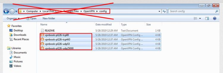 Correct way to unpack files for VPNBook