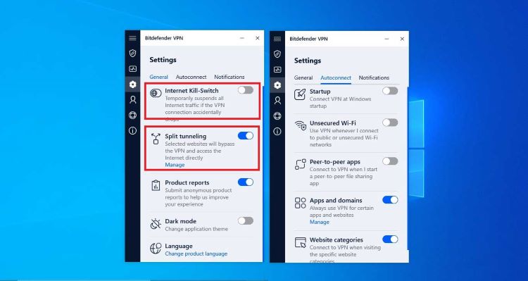 Bitdefender VPN kill switch