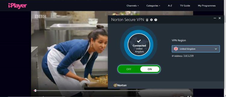Norton VPN with BBC iPlayer