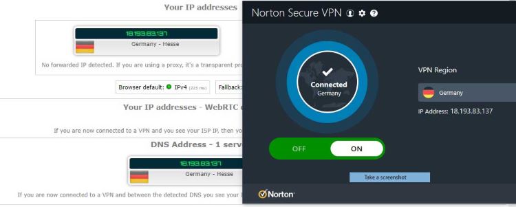 Norton VPN IP leaks