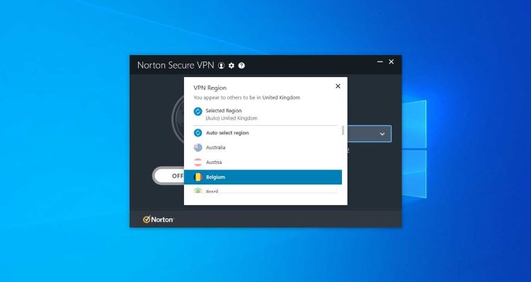 Norton VPN server location