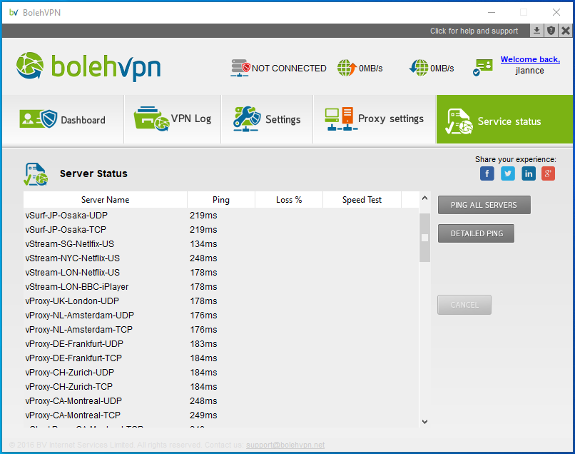 BolehVPN servers