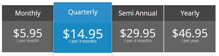 TorGuard pricelist