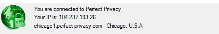 Perfect privacy connected to US