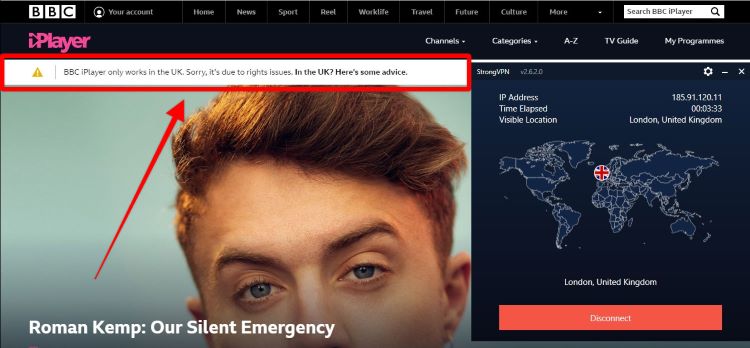 StrongVPN BBC iPlayer