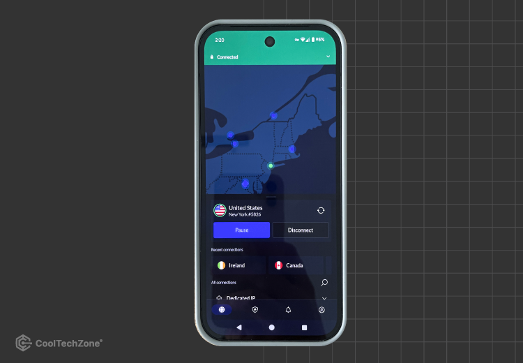 nordvpn-android-interface
