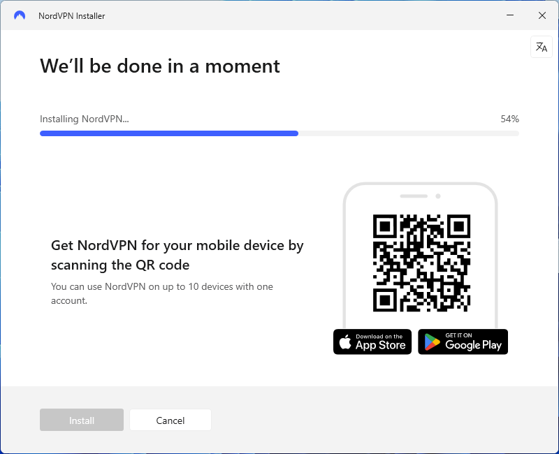 nordvpn installation 