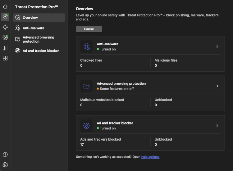 NordVPN’s Threat Protection Pro feature on Windows