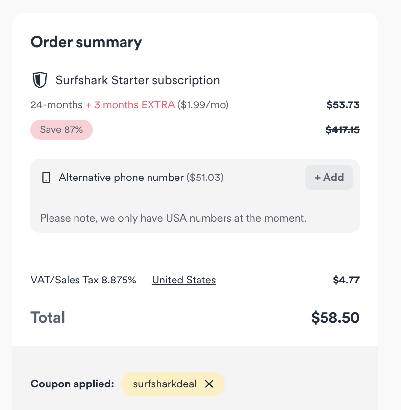 Surfshark total