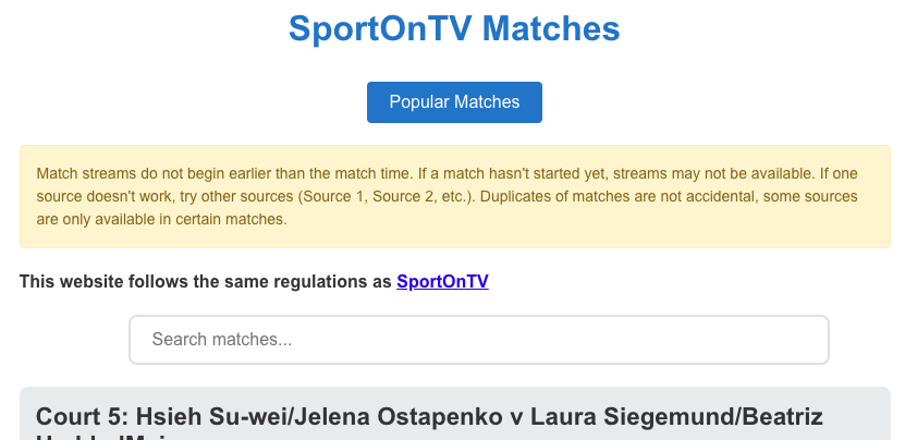 Sportontvmatches.netlify.app streaming banner