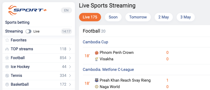 En12.sportplus.live streaming banner