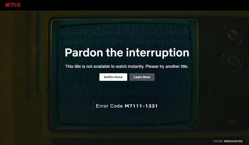 Netflix streaming error