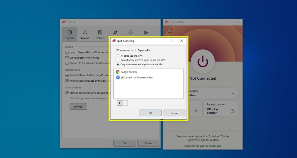 ExpressVPN Split Tunneling setup step 5