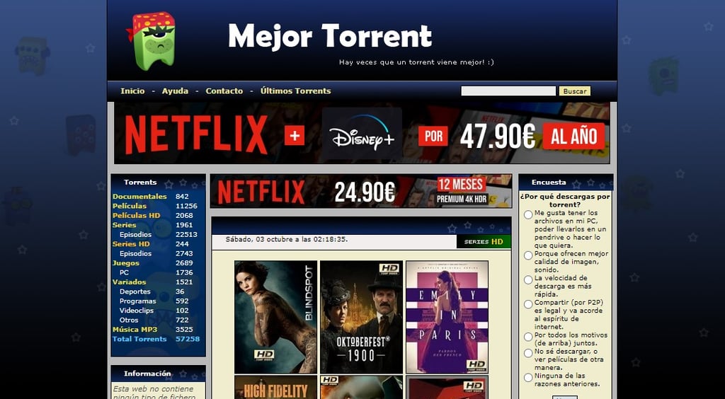 MejorTorrent website