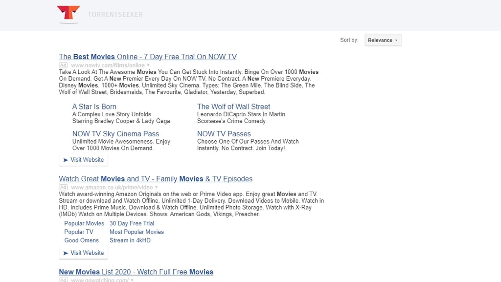 TorrentSeeker website