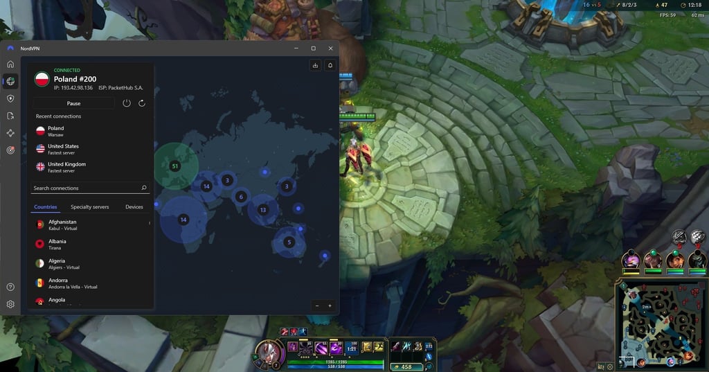 Gaming with NordVPN