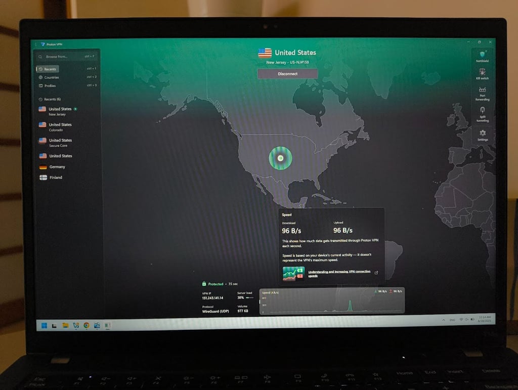 Proton VPN server and speed