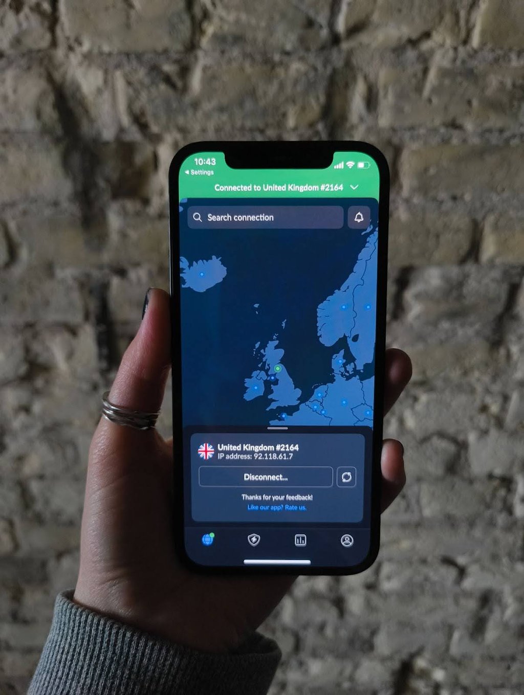 testing nordvpn on phone