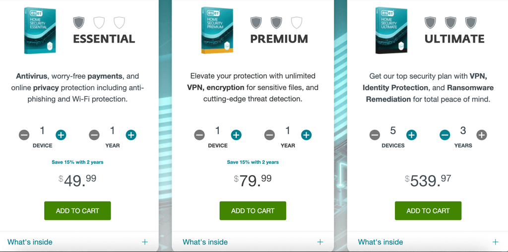 eset plan select