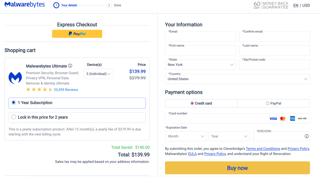 malwarebytes checkout
