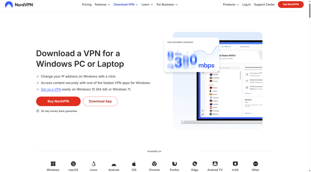 nordvpn download for your device