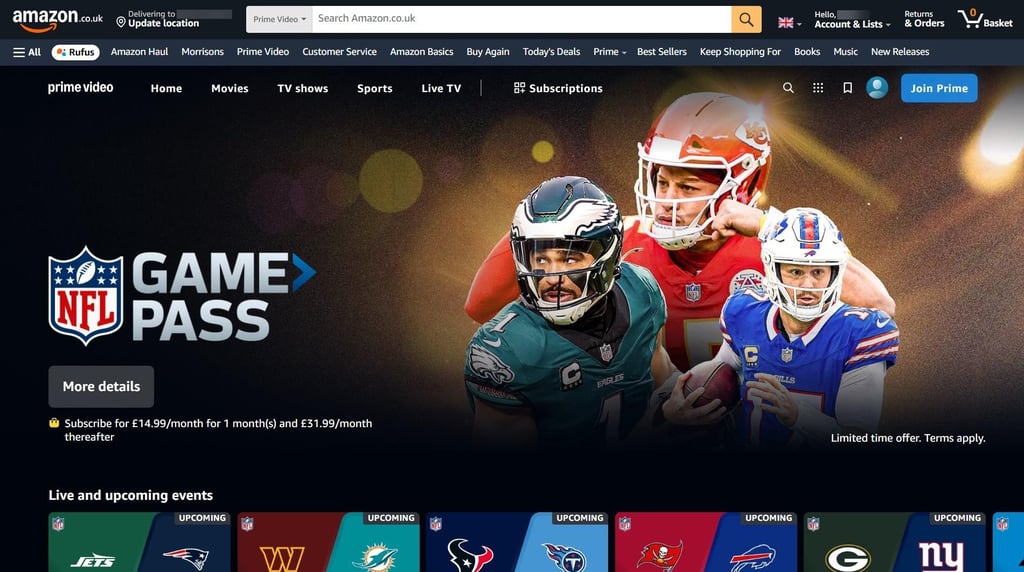 Game Pass on Amazon Prime Video