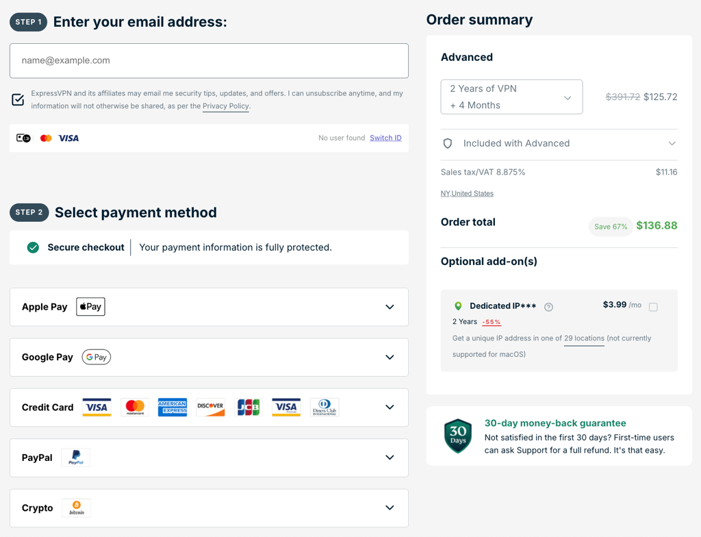 expressvpn checkout