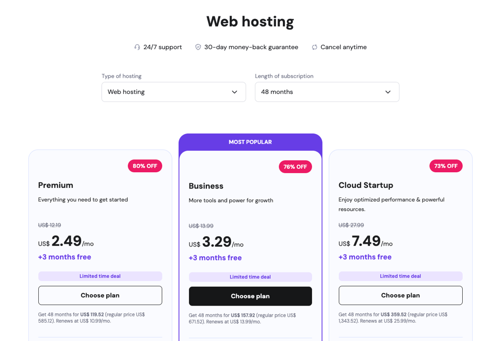 Hostinger student discount pricing