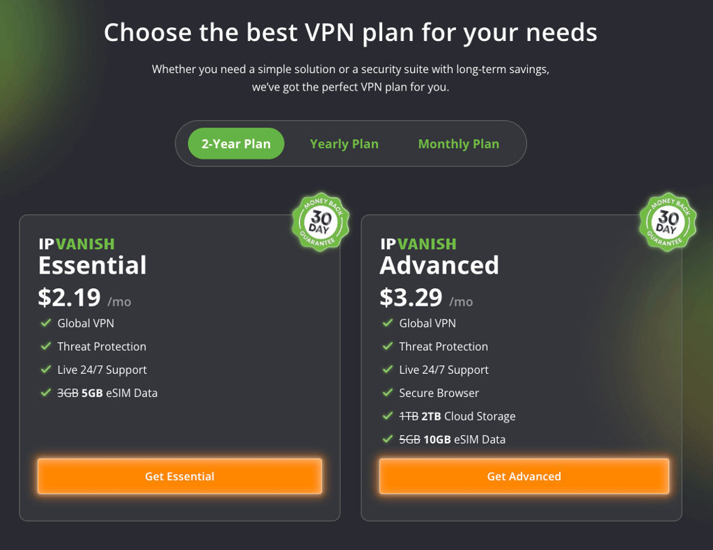IPVanish Black Friday plans November 2025