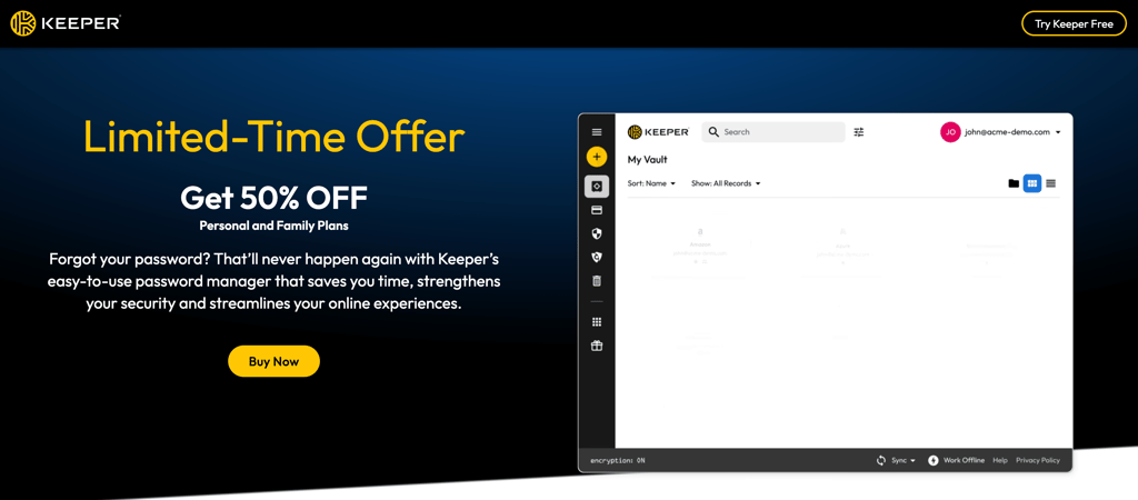 keeper black friday landing