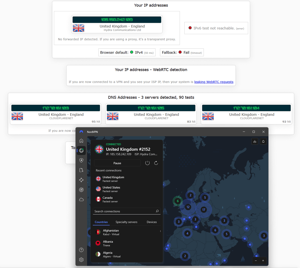 how to check if vpn leaks ip
