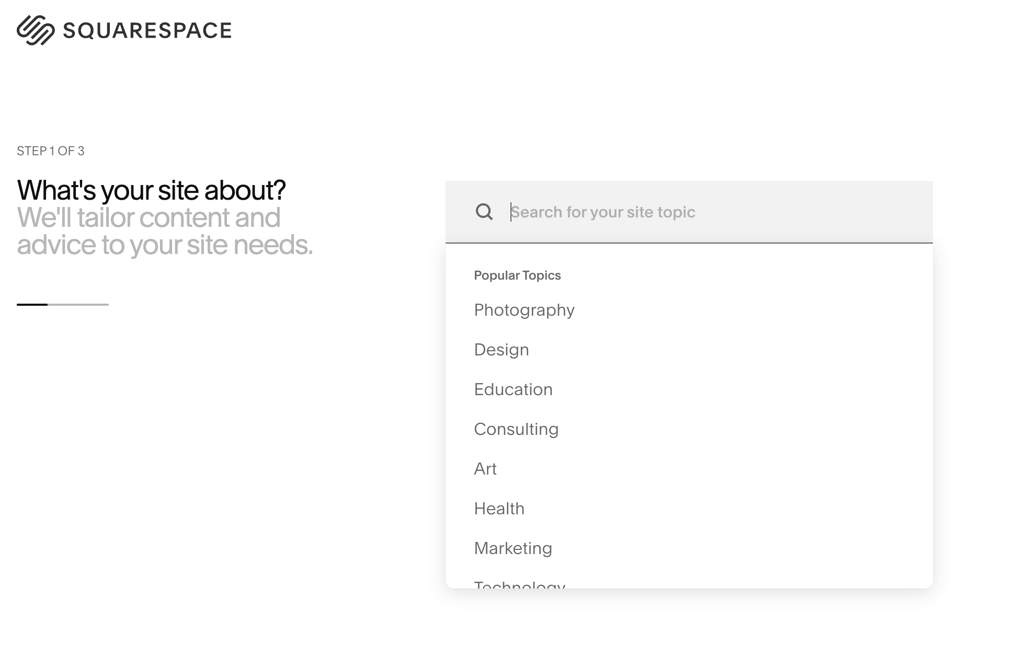 get started with squarespace