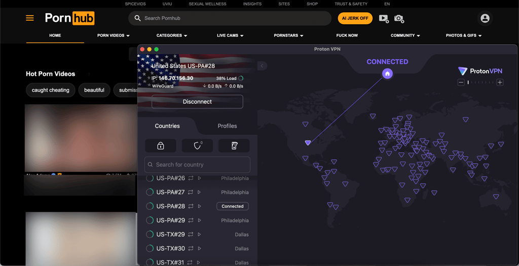 pornhub proton vpn
