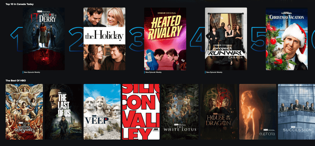 crave tv content library