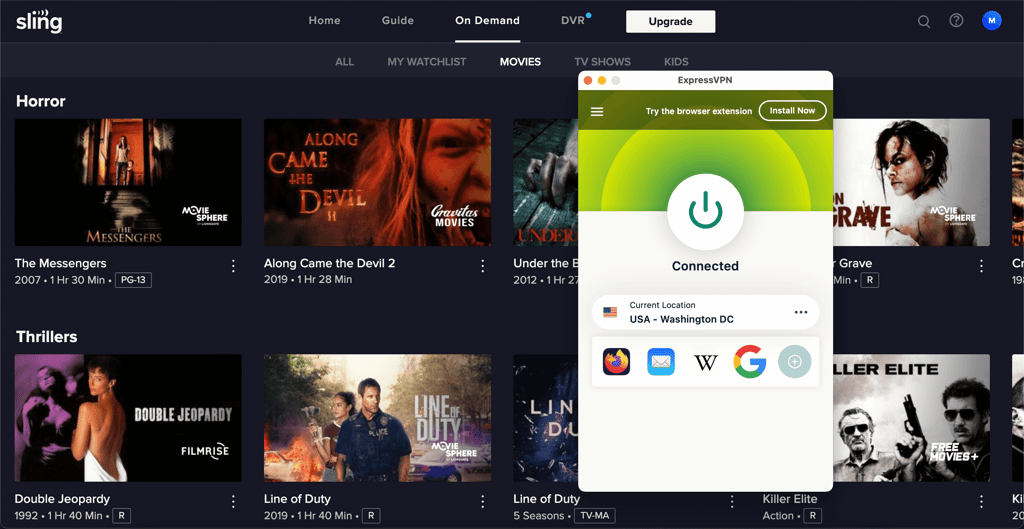 Streaming Sling TV with ExpressVPN